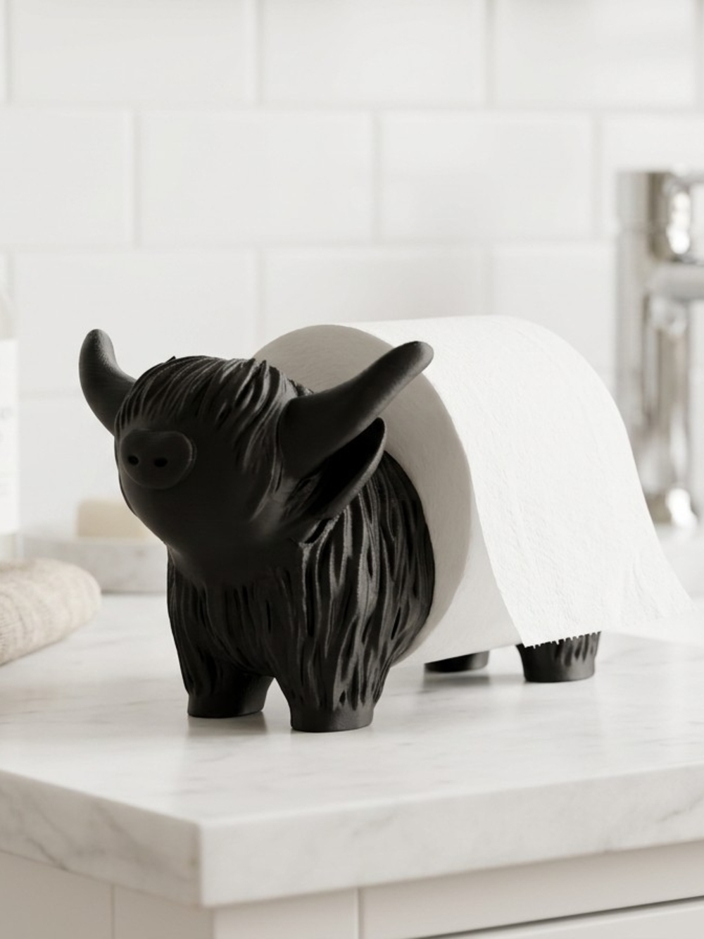 Highland Cow Toilet Paper Holder - Home Bath